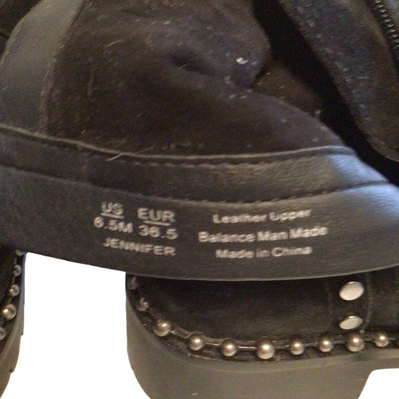 Sam Edelman Jennifer Black Studded Combat Boot Size US 6.5 - Picture 14 of 14
